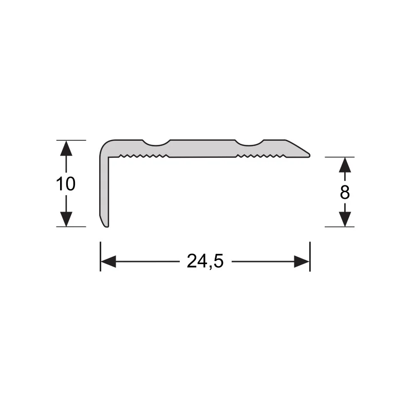 Hoeklijnprofiel RVS 10mm zelfklevend 1m - Afbeelding 2